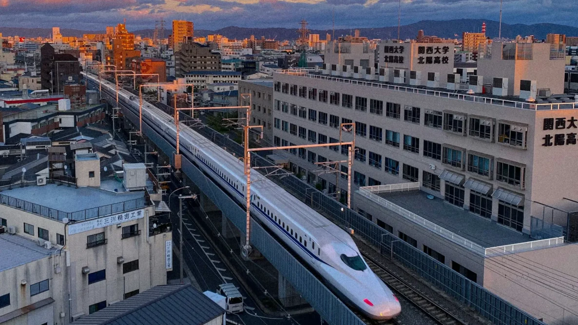 Japan in Two Weeks - Bullet train in Osaka