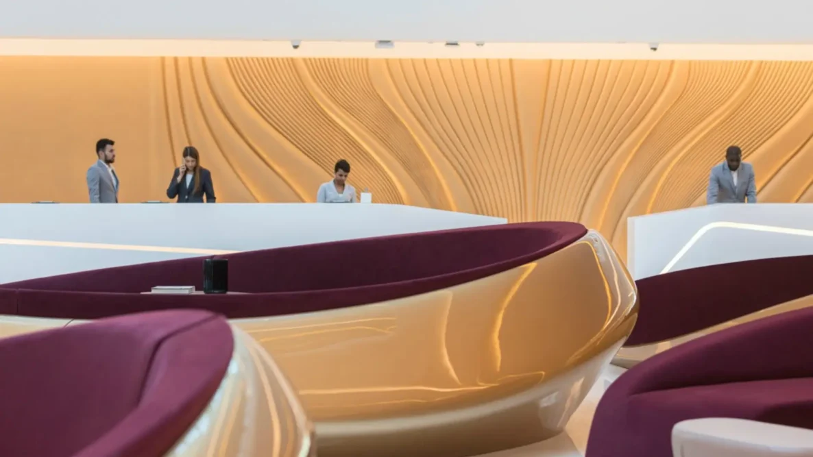 Zaha Hadid Architects ME Dubai Hotel interior
