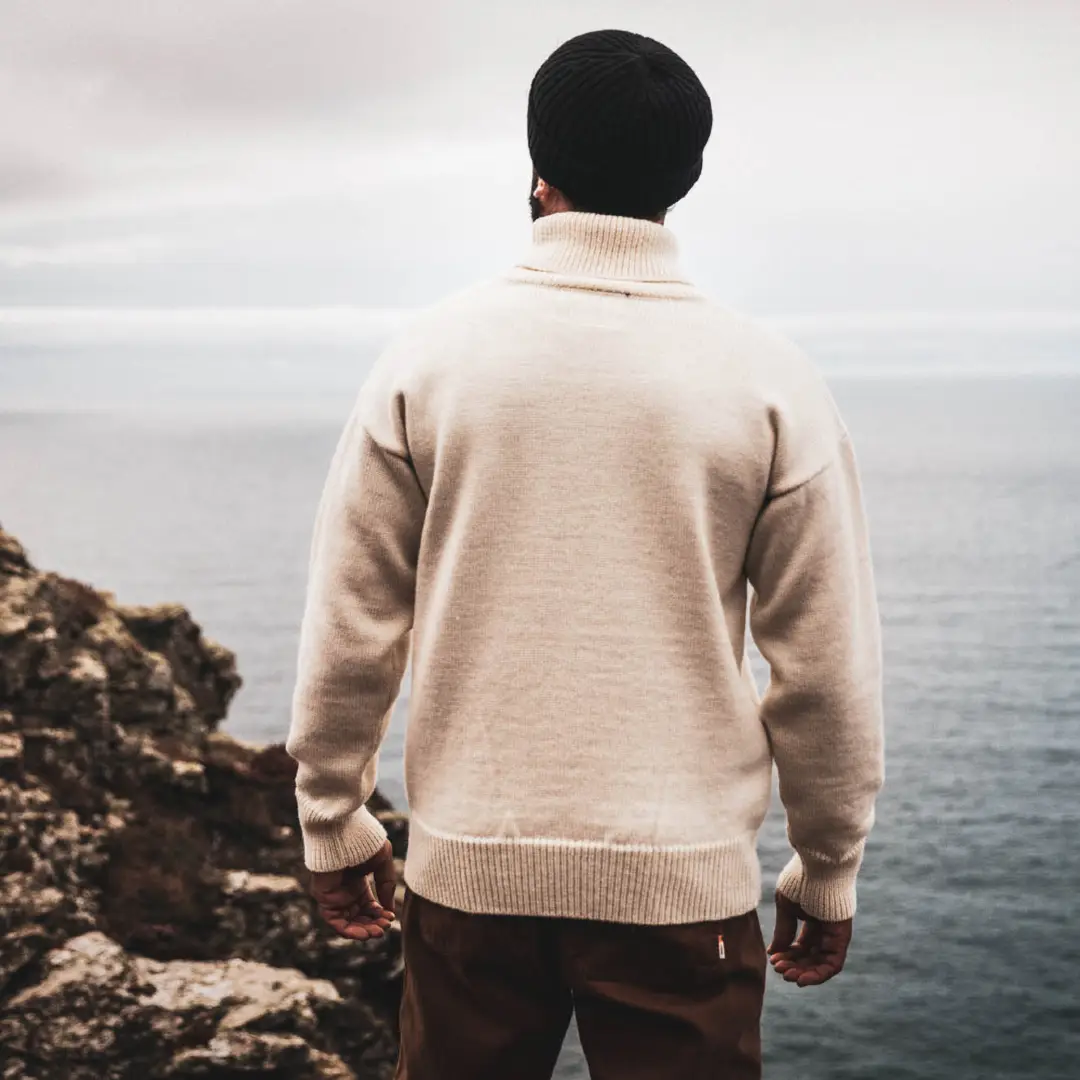 Finisterre Submariner Roll Neck Fisherman's Jumper
