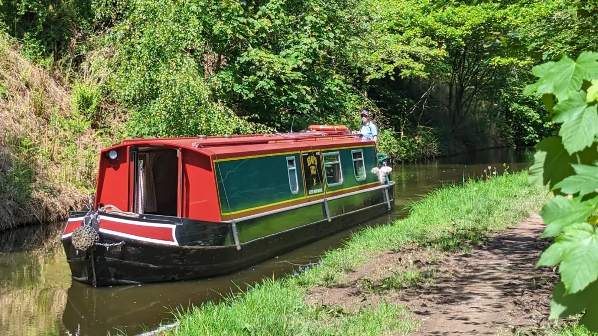 Narrowboat on the Mon and Brec canal