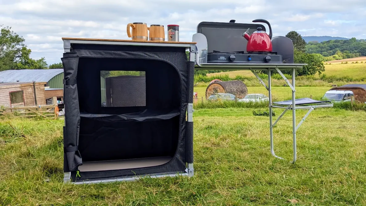 Camping to glamping - Padres Kitchen Table with Side Unit