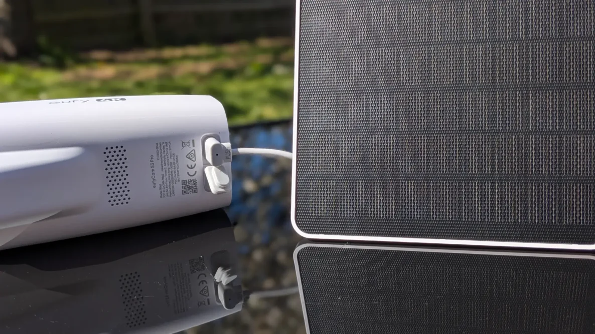Eufy Cam S3 Pro with solar panel